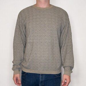 Vintage 90s Chevron Colorful PS Bank Artsy Unisex Sweater M